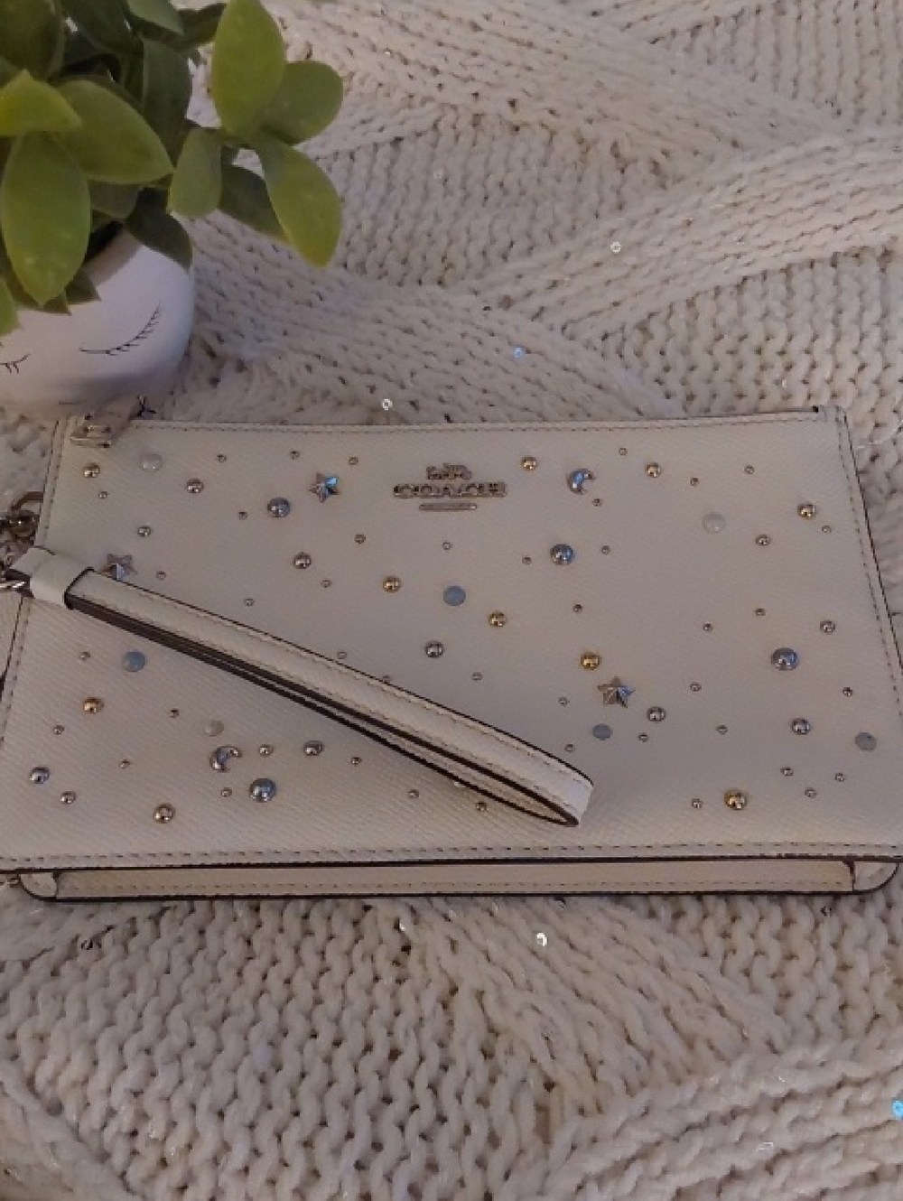 COACH Crosby Clutch With Celestial Studs